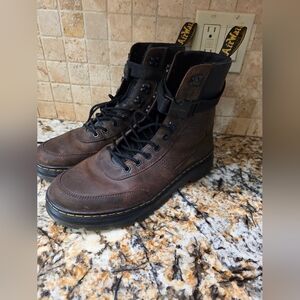 Dr. Martens Brown Leather Combat Boots - Men's